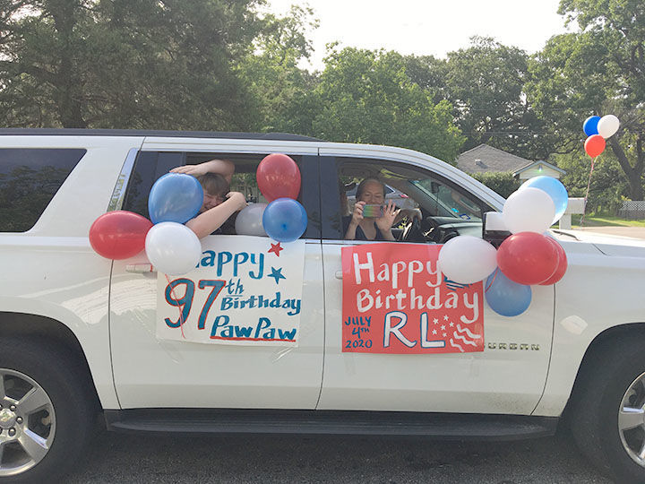 Family and friends celebrate the 97th birthday of Robert Norris